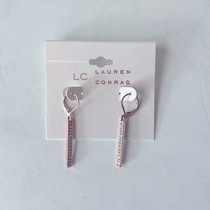 LC Lauren Conrad Rose Gold Stick Earrings